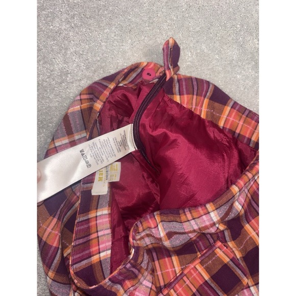 Maeve Sunday Plaid Mini Skort Anthropologie 4 Petite Red Pink - Picture 4 of 11